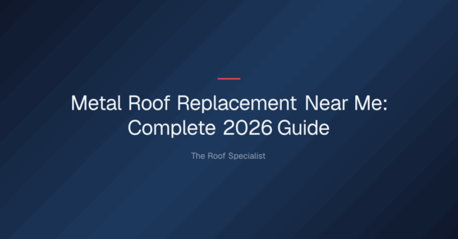 metal roof replacement near me — Metal Roof Replacement Near Me: Complete 2026 Guide